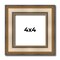 4x4 Refined Silver Picture Frame - UV Acrylic, Foam Board Backing, Hanging Hardware